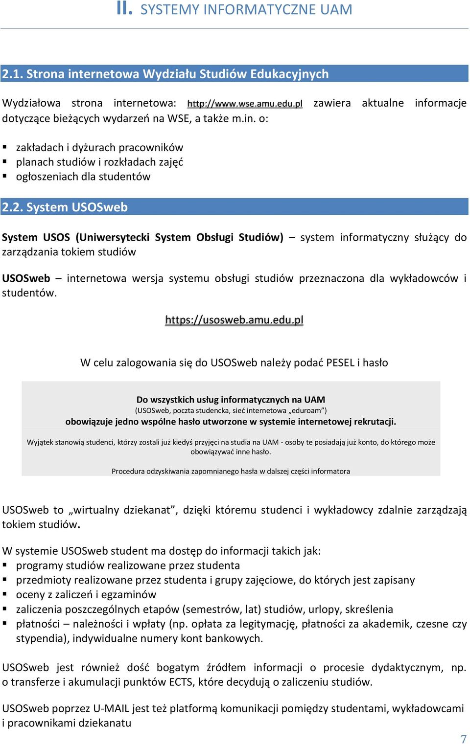 wykładowców i studentów. https://usosweb.amu.edu.