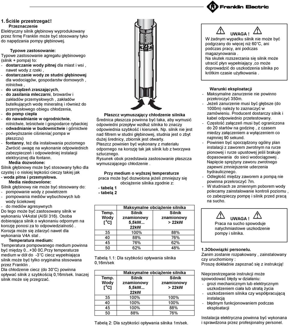 wodociągów, gospodarstw domowych, rolnictwa, - do urządzeń zraszających, - do zasilania mleczarni, browarów i zakładów przemysłowych, zakładów butelkujących wodę mineralną i również do przemysłowego