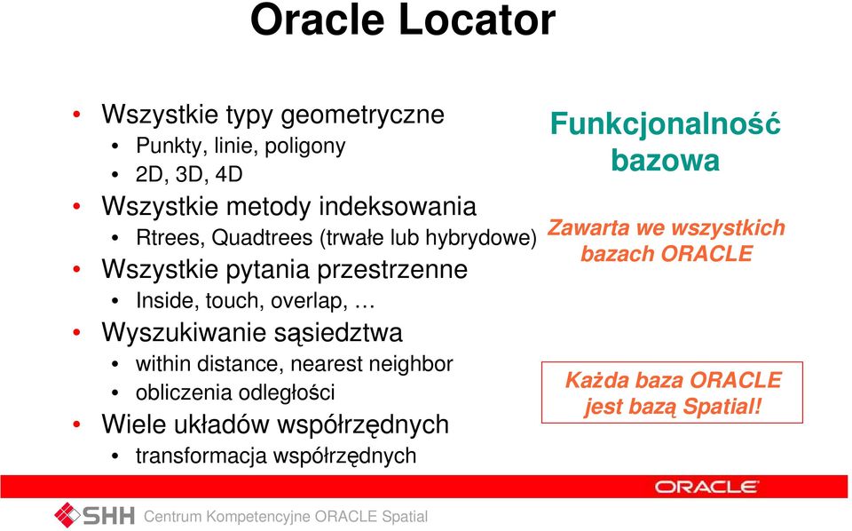 sąsiedztwa within distance, nearest neighbor obliczenia odległości Wiele układów współrzędnych transformacja