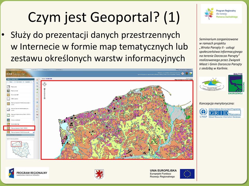 przestrzennych w Internecie w formie