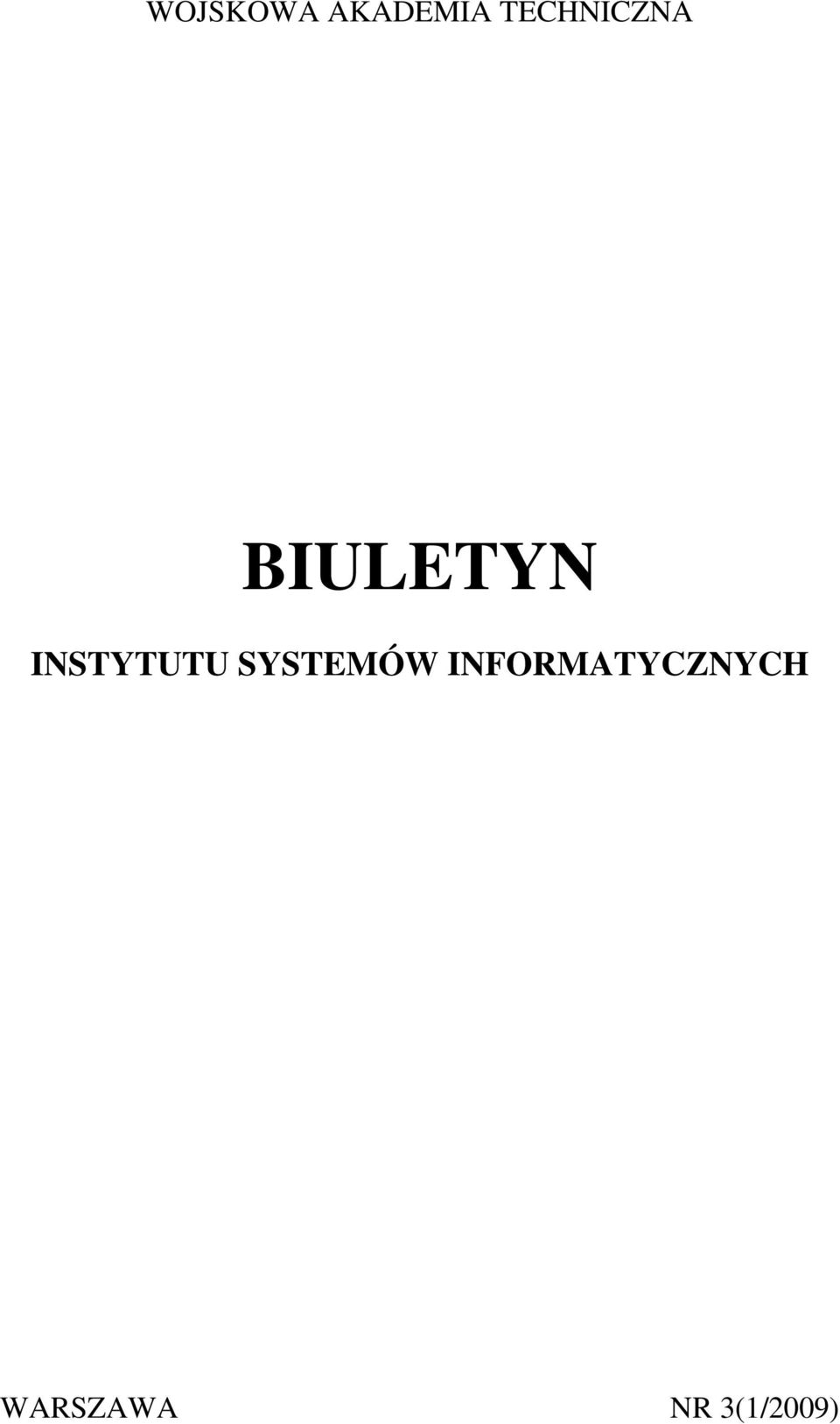 INSTYTUTU SYSTEMÓW