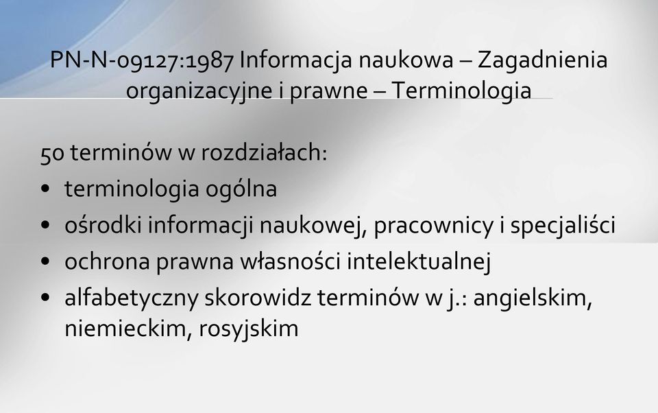 informacji naukowej, pracownicy i specjaliści ochrona prawna własności