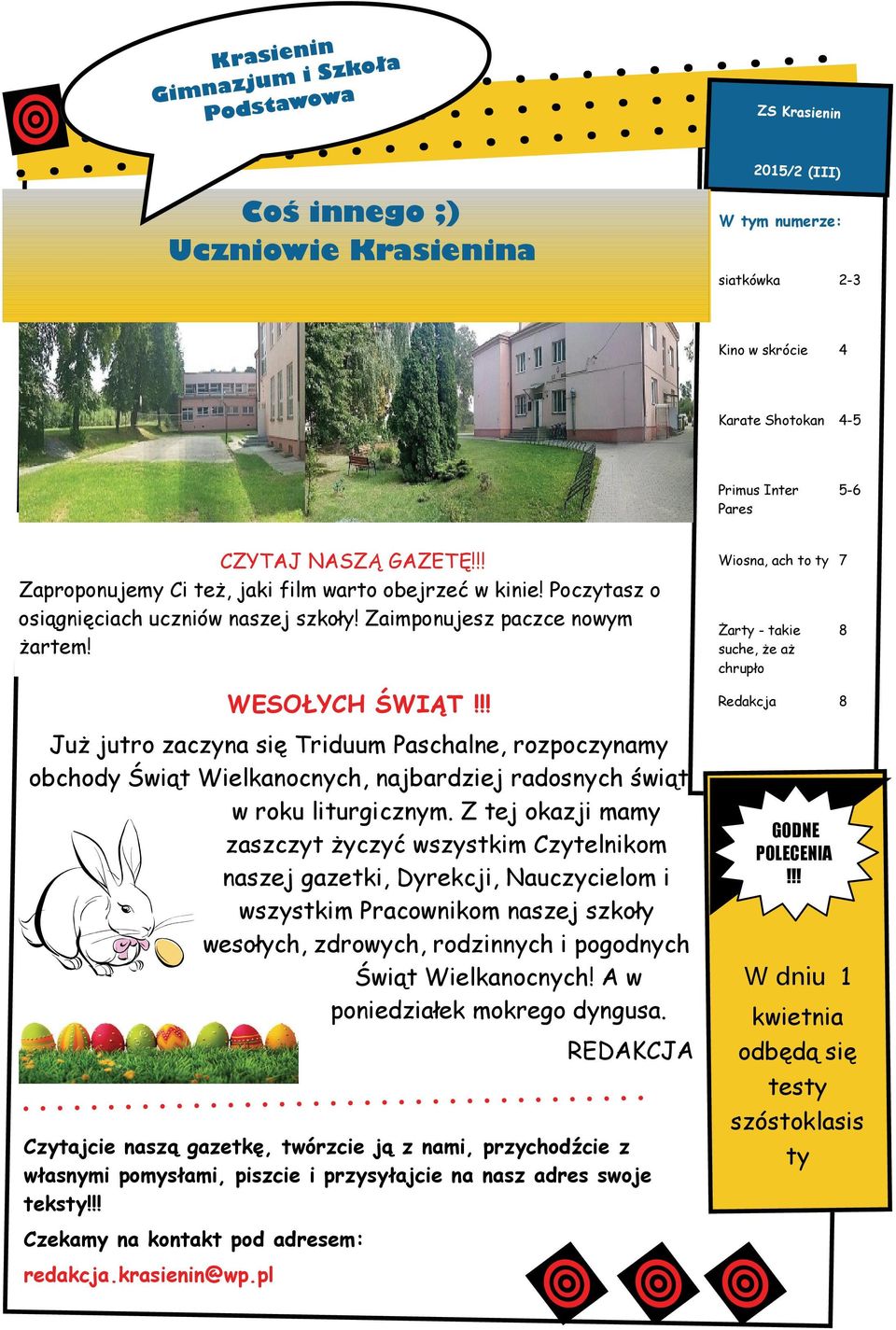 !! Już jutro zaczyna się Triduum Paschalne, rozpoczynamy obchody Świąt Wielkanocnych, najbardziej radosnych świąt w roku liturgicznym.
