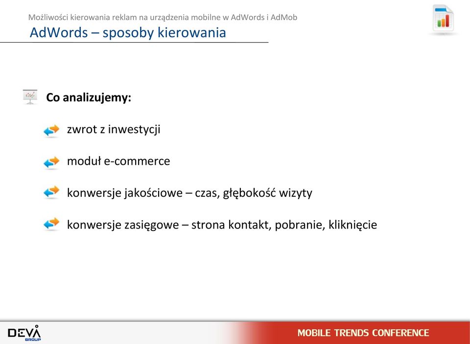 konwersje jakościowe czas, głębokość wizyty