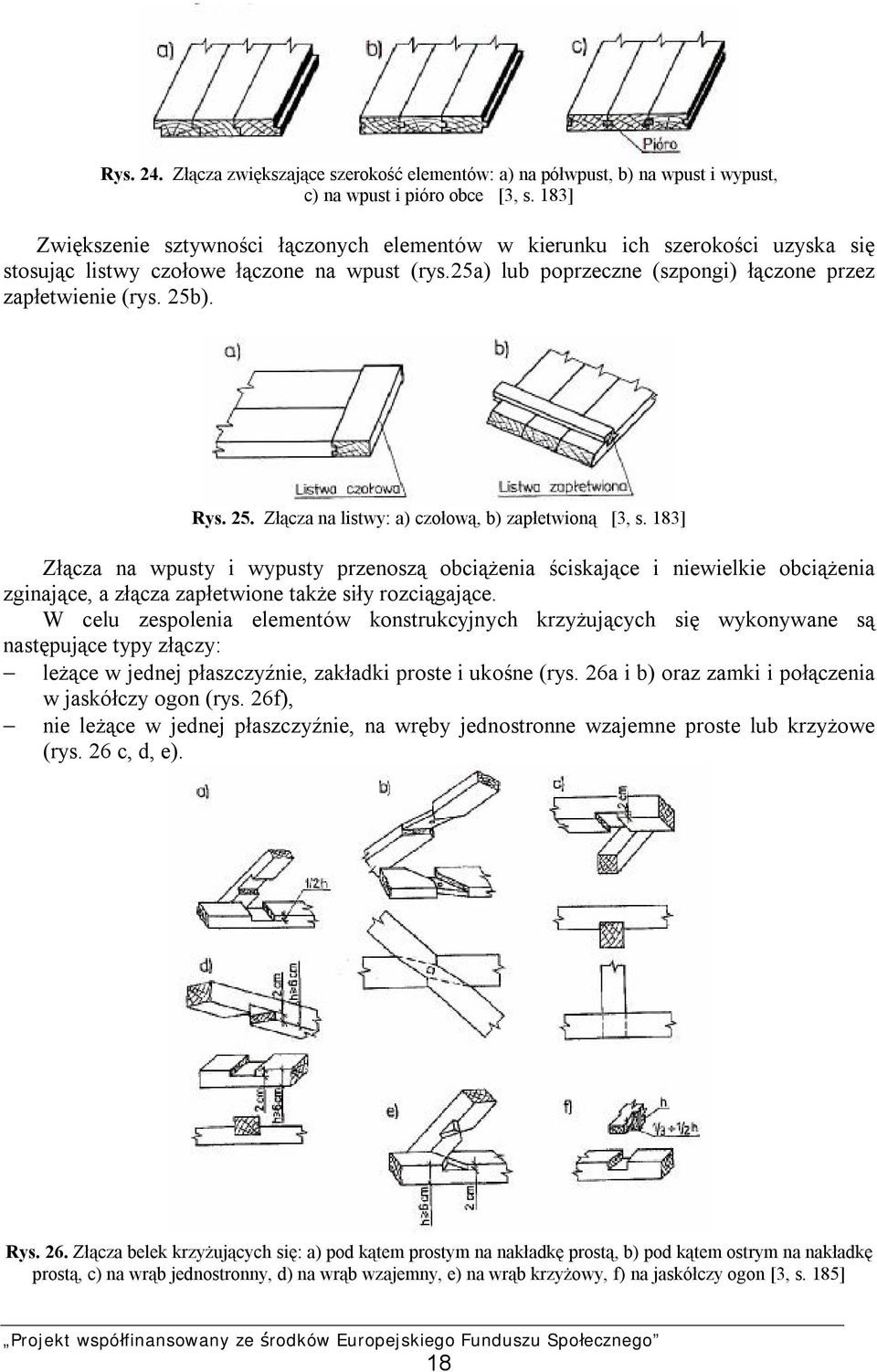 Rys. 25. Złącza na listwy: a) czołową, b) zapłetwioną [3, s.