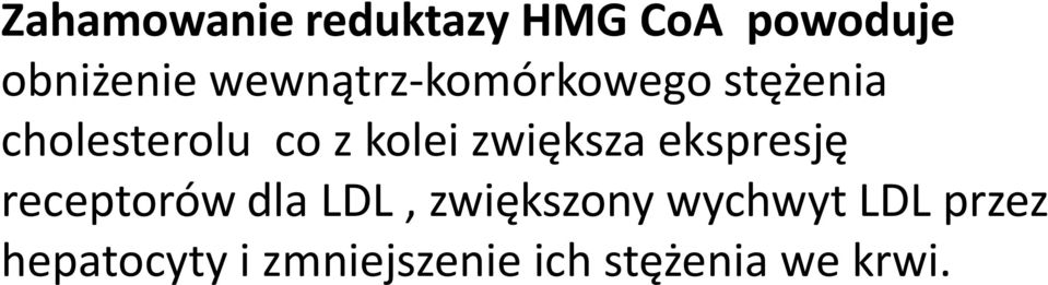 zwiększa ekspresję receptorów dla LDL, zwiększony