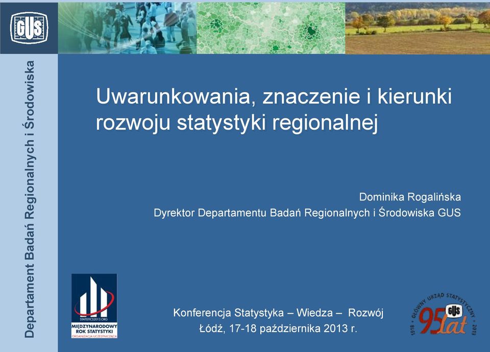 Departamentu Badań Regionalnych i Środowiska GUS