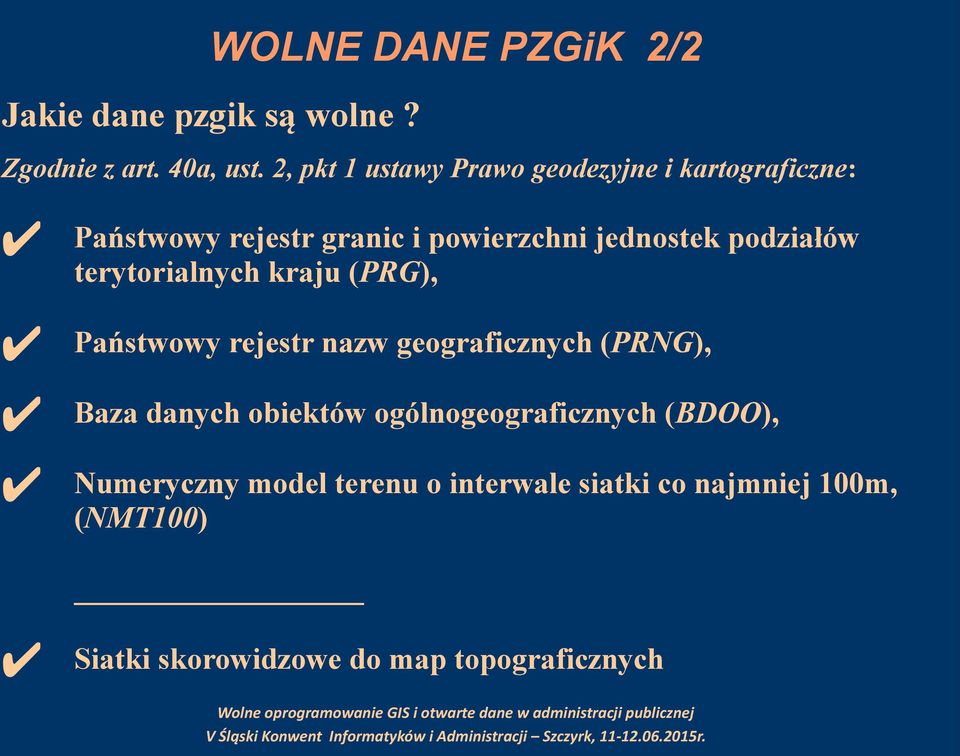 podziałów terytorialnych kraju (PRG), Państwowy rejestr nazw geograficznych (PRNG), Baza danych obiektów