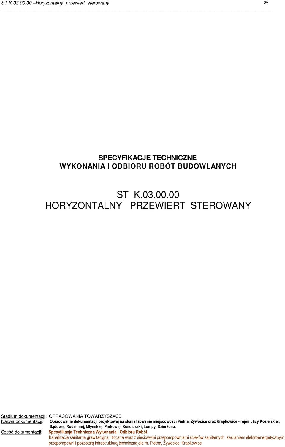 00 HORYZONTALNY PRZEWIERT STEROWANY przepompowni