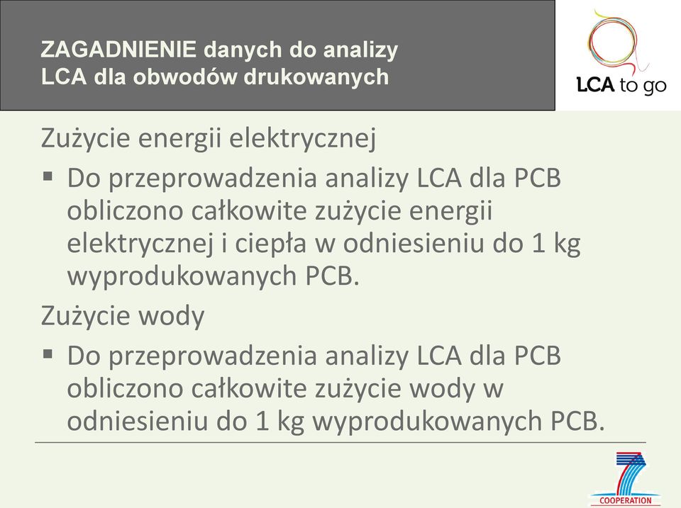 i ciepła w odniesieniu do 1 kg wyprodukowanych PCB.