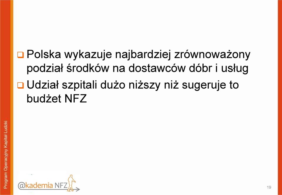 dostawców dóbr i usług Udział