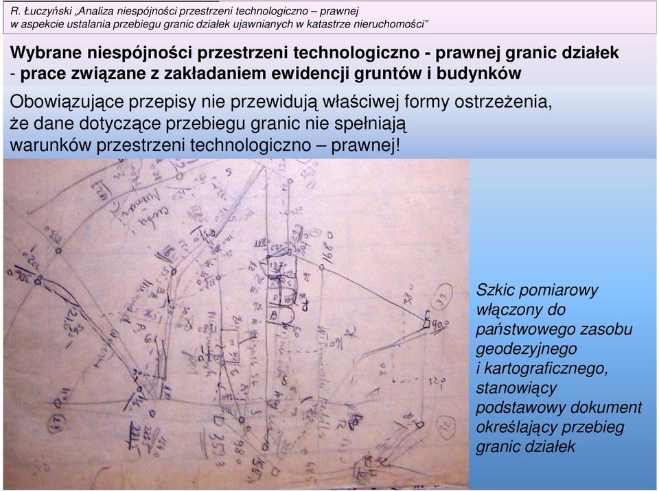 dotyczące przebiegu granic nie spełniają warunków przestrzeni technologiczno prawnej!