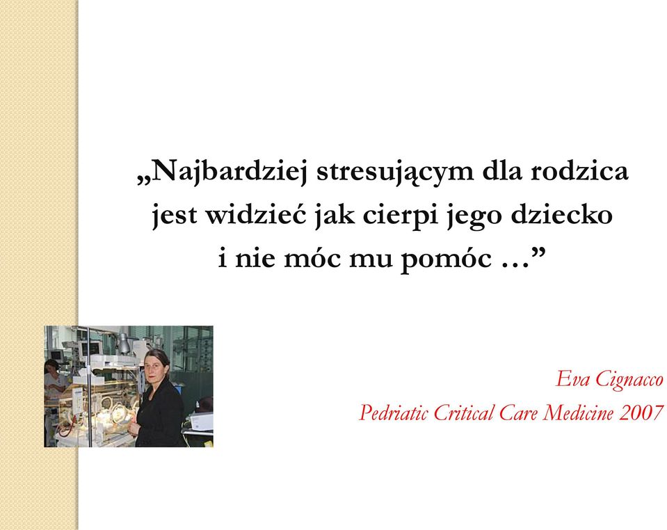 dziecko i nie móc mu pomóc Eva