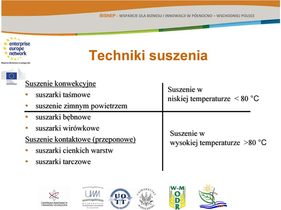 kontaktowe (przeponowe) suszarki cienkich warstw suszarki tarczowe