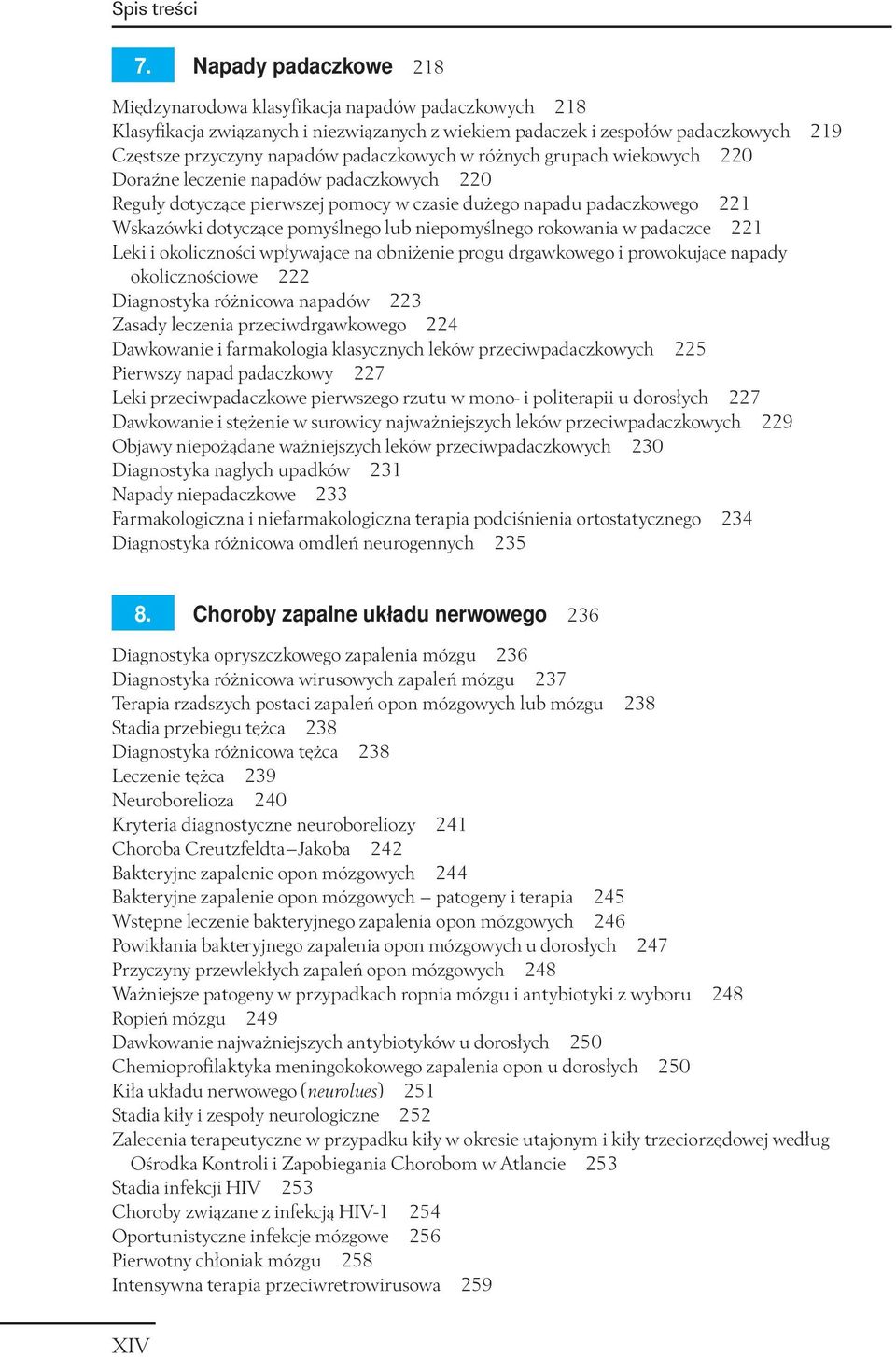 niepomyślnego rokowania w padaczce 221 Leki i okoliczności wpływające na obniżenie progu drgawkowego i prowokujące napady okolicznościowe 222 Diagnostyka różnicowa napadów 223 Zasady leczenia