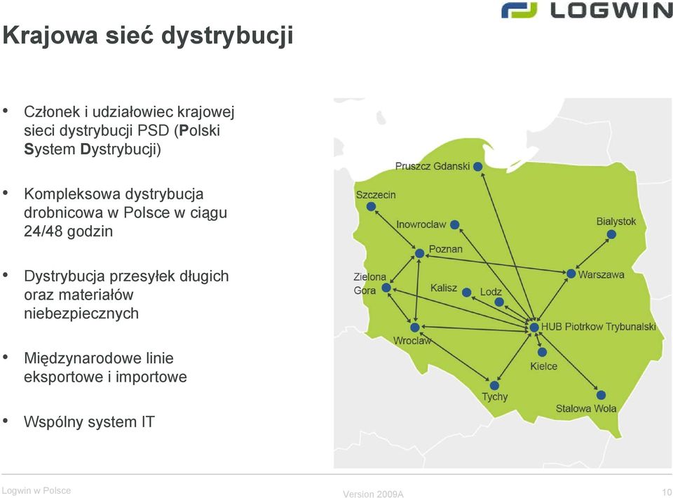 24/48 godzin Dystrybucja przesyłek długich oraz materiałów niebezpiecznych