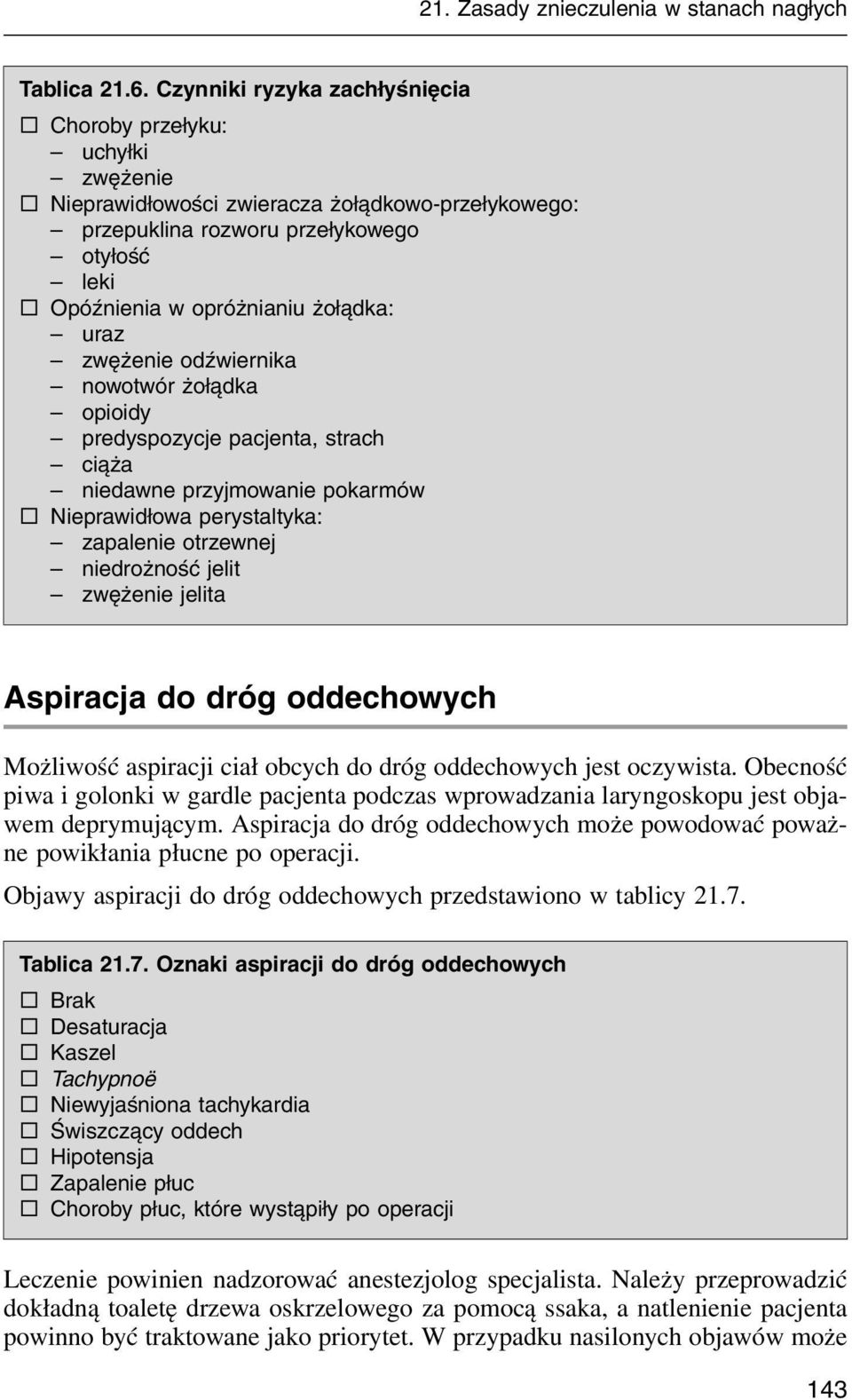 odźwiernika nowotwór żołądka opioidy predyspoycje pacjenta, strach ciąża niedawne pryjmowanie pokarmów Nieprawidłowa perystaltyka: apalenie otrewnej niedrożność jelit wężenie jelita Aspiracja do dróg