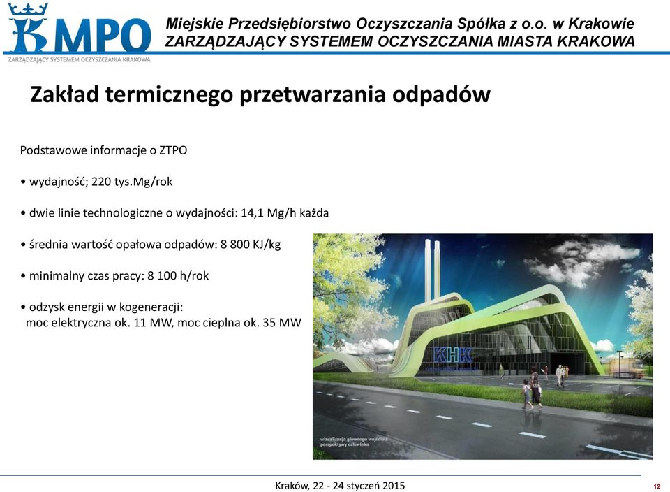 mg/rok dwie linie technologiczne o wydajności: 14,1 Mg/h każda średnia