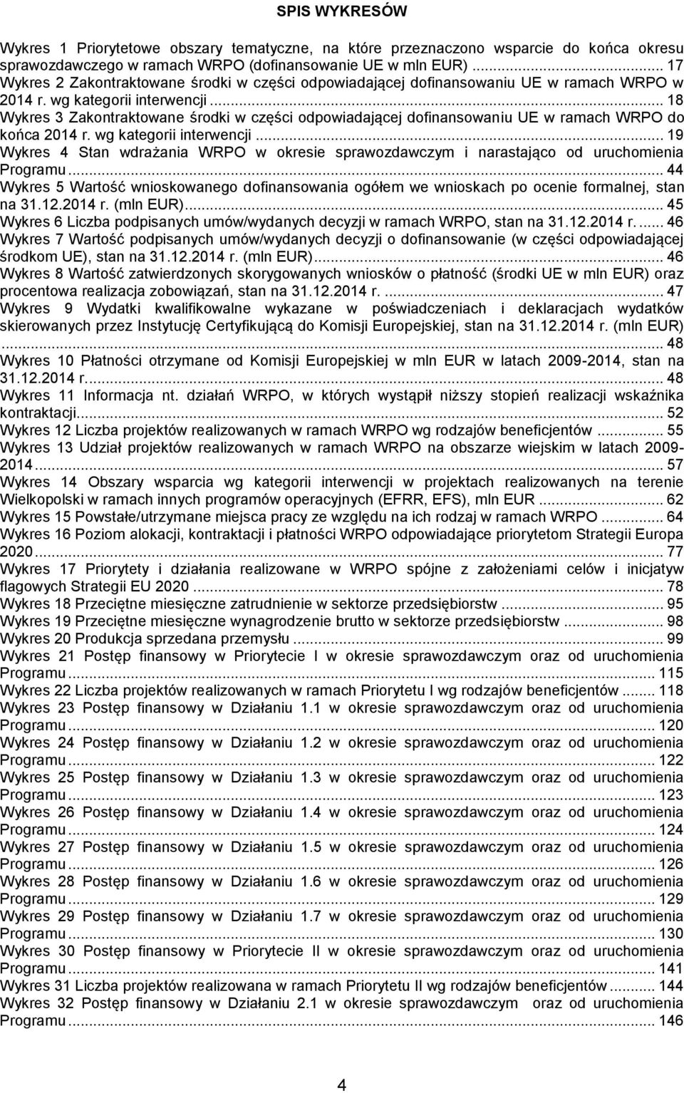 .. 18 Wykres 3 Zakontraktowane środki w części odpowiadającej dofinansowaniu UE w ramach WRPO do końca 2014 r. wg kategorii interwencji.