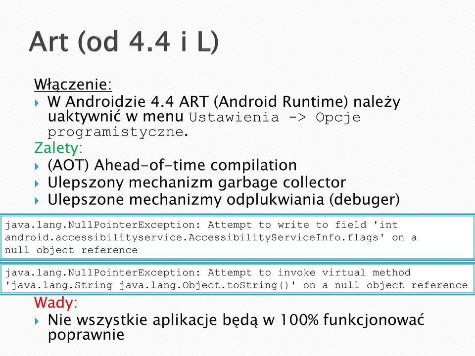 nullpointerexception: Attempt to write to field 'int android.accessibilityservice.accessibilityserviceinfo.flags' on a null object reference java.