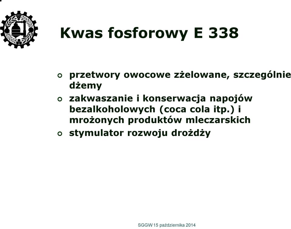 konserwacja napojów bezalkoholowych (coca cola