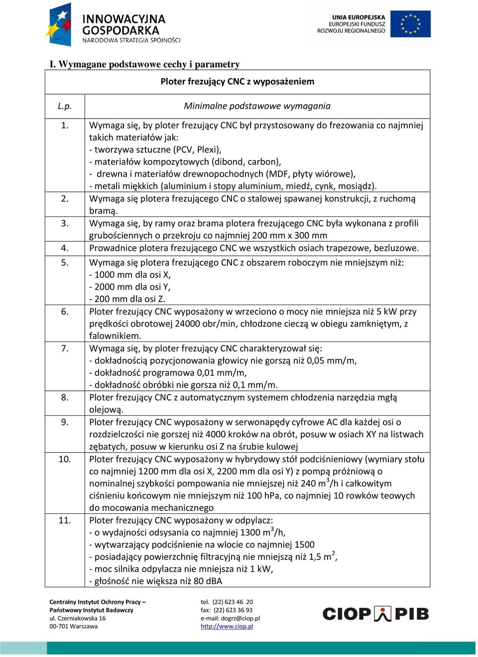 materiałów drewnopochodnych (MDF, płyty wiórowe), - metali miękkich (aluminium i stopy aluminium, miedź, cynk, mosiądz). 2.