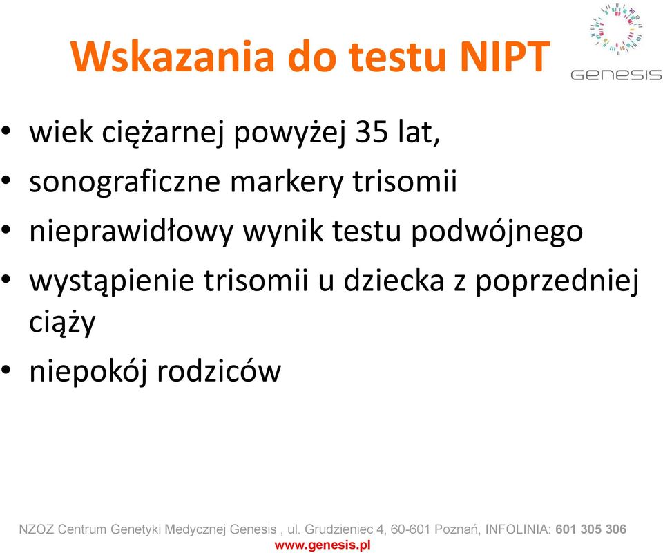 nieprawidłowy wynik testu podwójnego