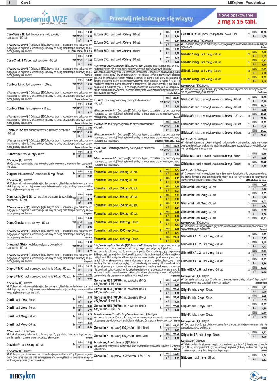powl. 850 mg - 60 szt. 38,90 18,16 Cera-Chek 1 Code: test paskowy - 50 szt. 30% (1) 11,67 Etform 850: tabl. powl. 850 mg - 90 szt.