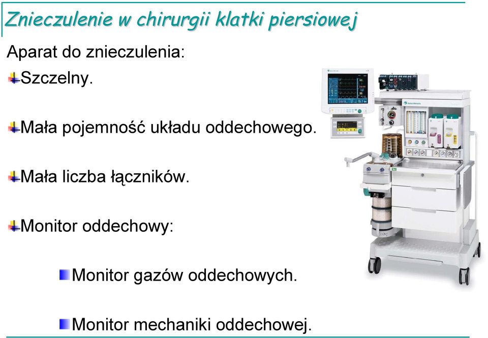 Mała liczba łączników.