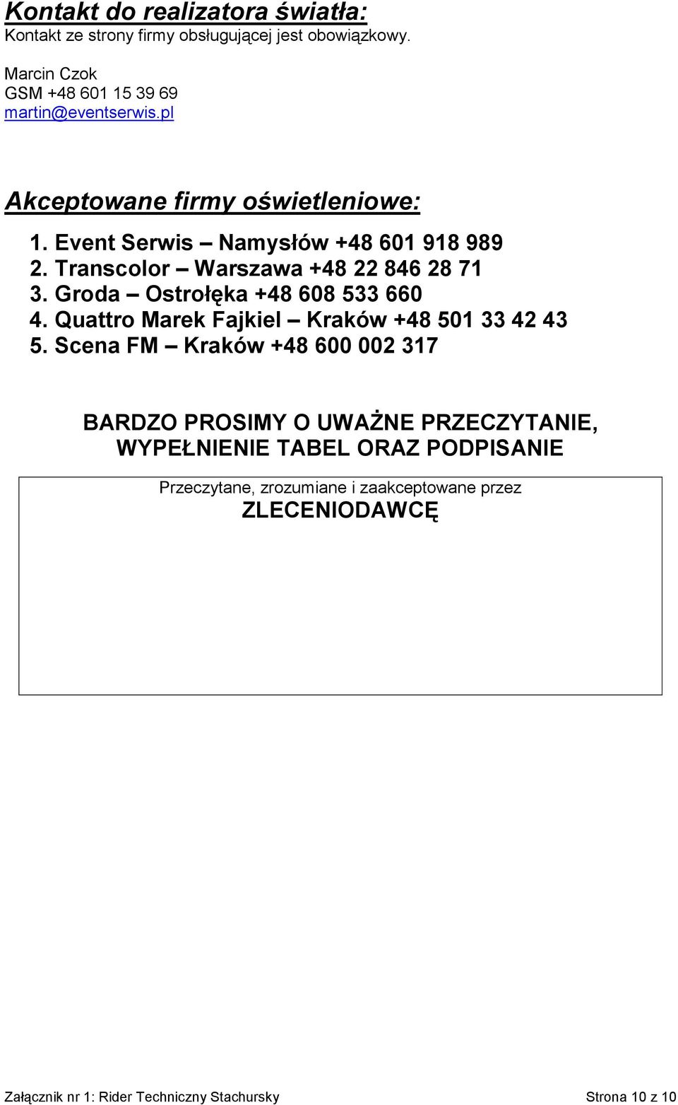 Groda Ostrołęka +8 608 533 660. Quattro Marek Fajkiel Kraków +8 501 33 2 3 5.