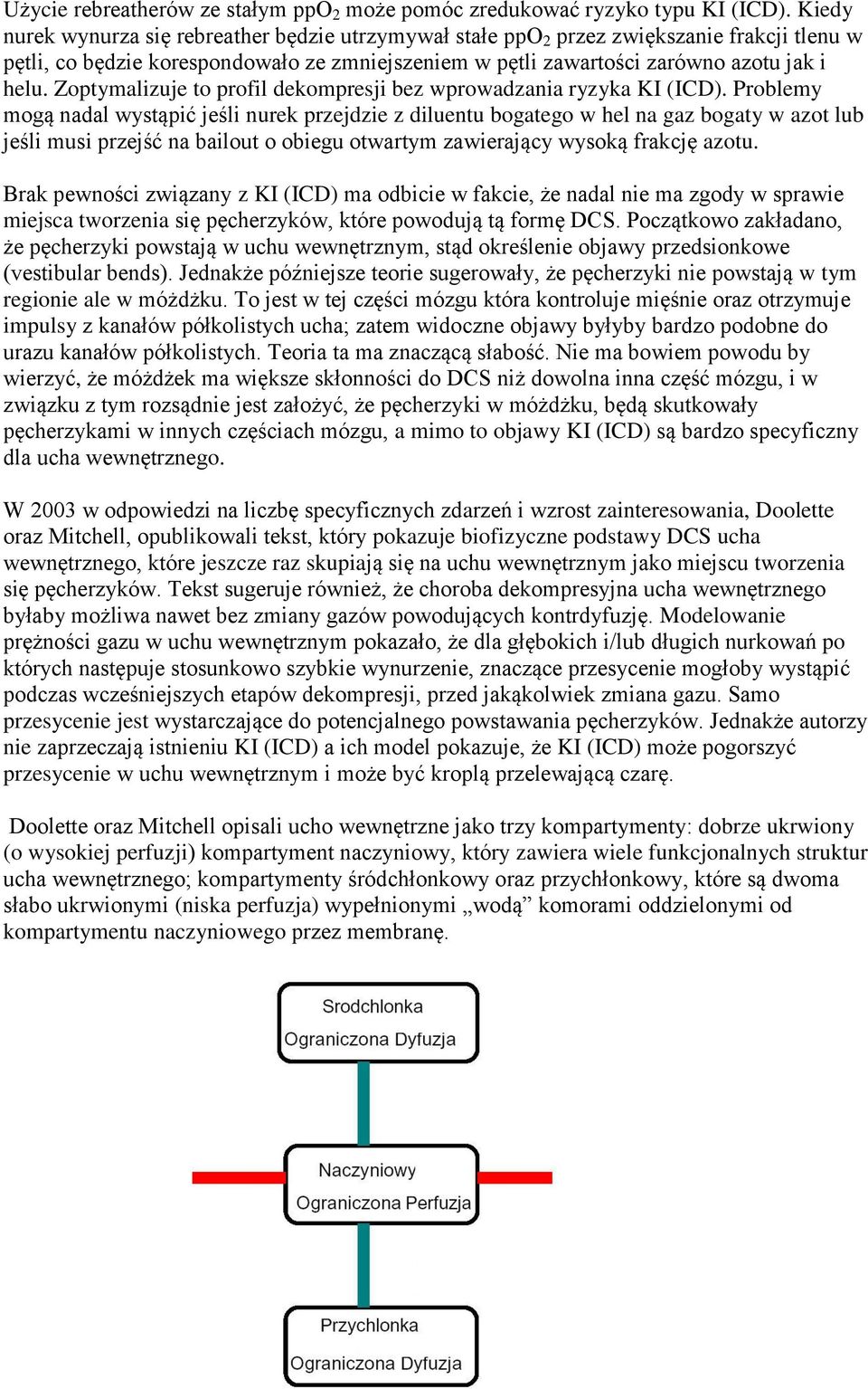 Zoptymalizuje to profil dekompresji bez wprowadzania ryzyka KI (ICD).