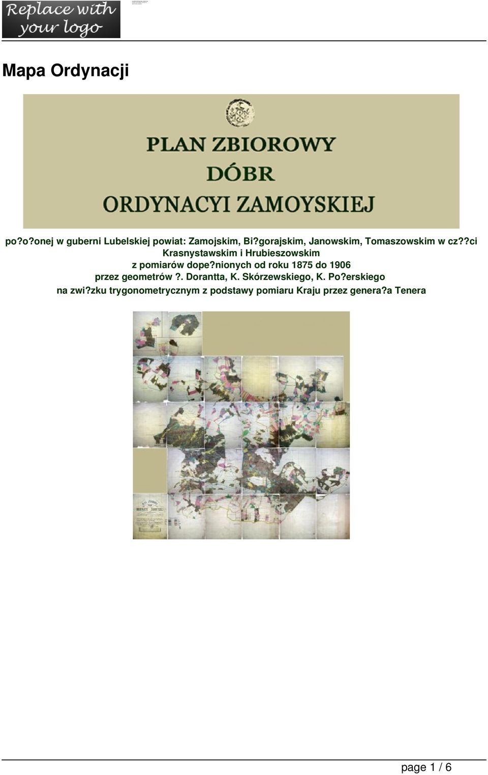 ?ci Krasnystawskim i Hrubieszowskim z pomiarów dope?