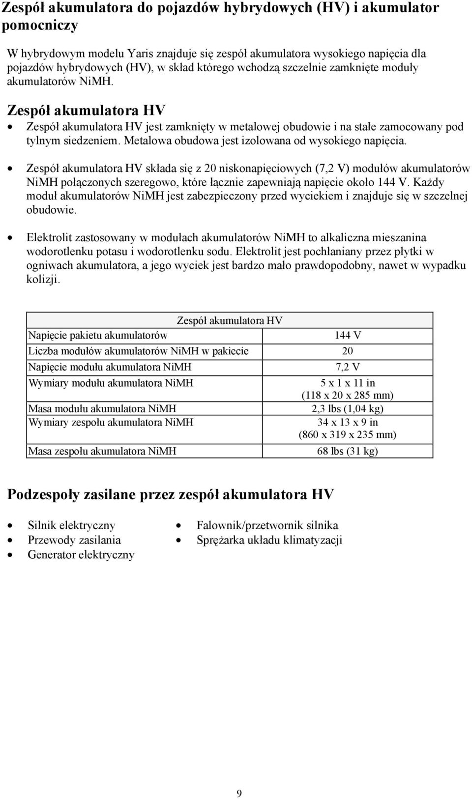 Metalowa obudowa jest izolowana od wysokiego napięcia.