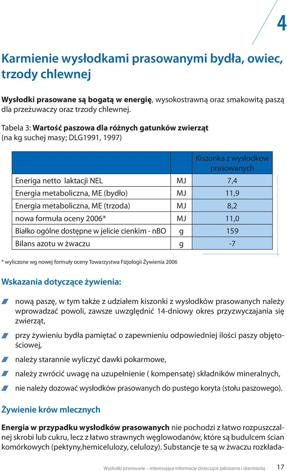 Energia metaboliczna, ME (trzoda) MJ 8,2 nowa formuła oceny 2006* MJ 11,0 Białko ogólne dostępne w jelicie cienkim - nbo g 159 Bilans azotu w żwaczu g -7 * wyliczone wg nowej formuły oceny