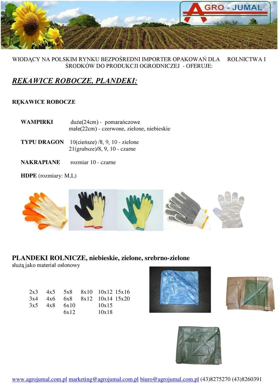 rozmiar 10 - czarne HDPE (rozmiary: M,L) PLANDEKI ROLNICZE, niebieskie, zielone, srebrno-zielone służą