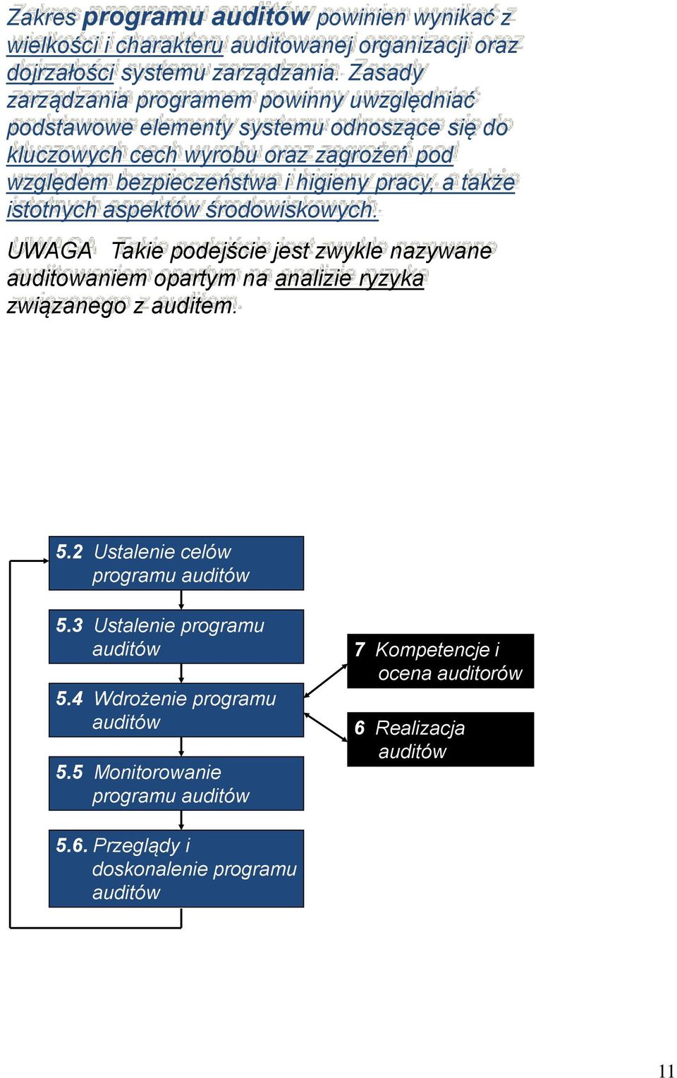 pracy, a także istotnych aspektów środowiskowych. UWAGA Takie podejście jest zwykle nazywane auditowaniem opartym na analizie ryzyka związanego z auditem. 5.