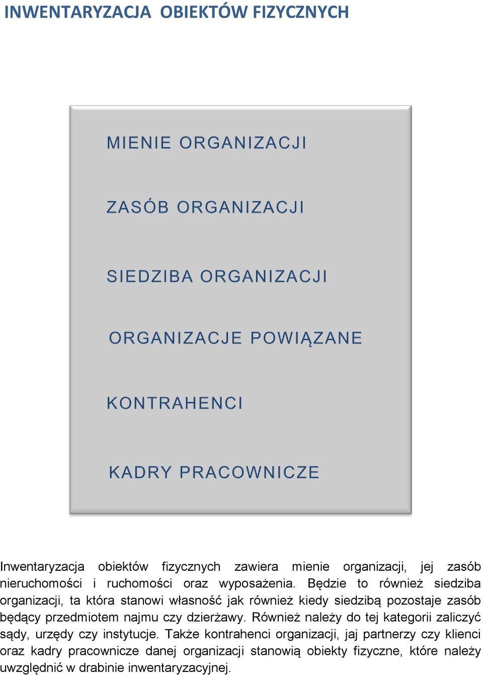Będzie to również siedziba organizacji, ta która stanowi własność jak również kiedy siedzibą pozostaje zasób będący przedmiotem najmu czy