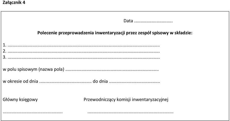 spisowy w składzie: 1.... 2.... 3.