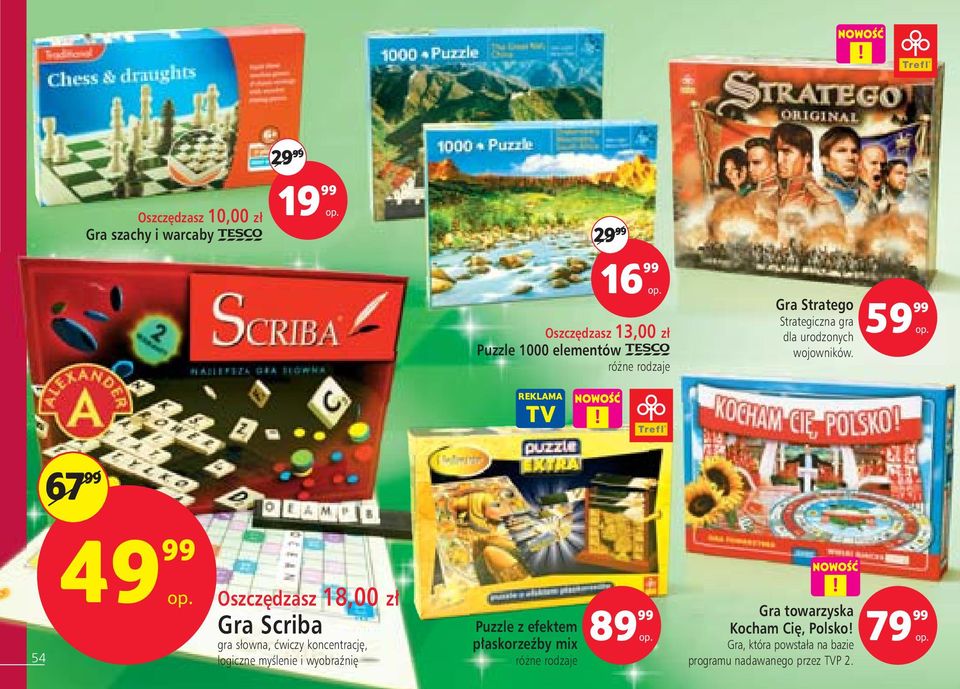 67 99 54 49 99 Oszcz dzasz 18,00 z Gra Scriba gra słowna, çwiczy koncentracj, logiczne myêlenie i