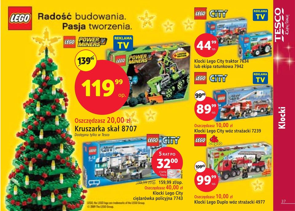 7239 Klocki 5 RAT PO 32 00 z kartą Tesco 199,99 z / 159,99 z / Oszcz dzasz 40,00 zł