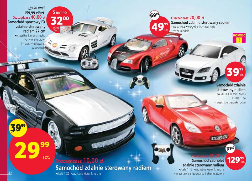 Samochód zdalnie sterowany radiem Audi TT lub Mini Moris skala 1:24 wszystkie kierunki ruchu 39 99 42 Oszcz dzasz 10,00 z Samochód zdalnie sterowany radiem skala