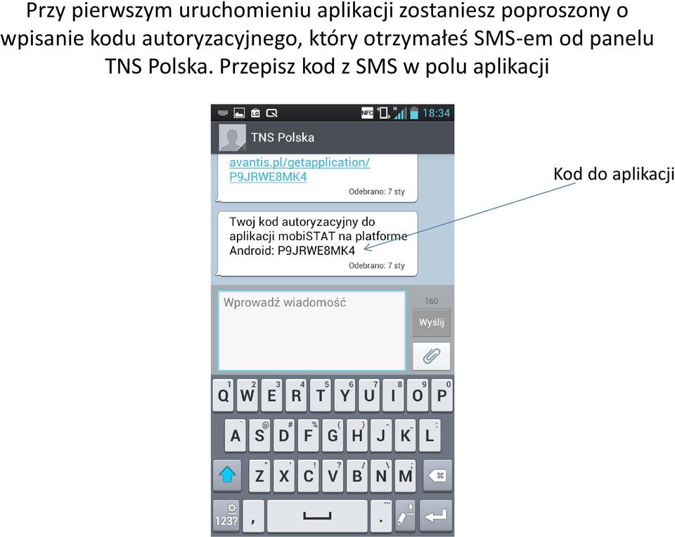 autoryzacyjnego, który otrzymałeś SMS-em od