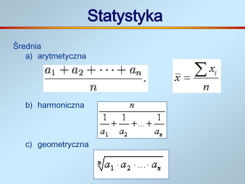 arytmetyczna b)