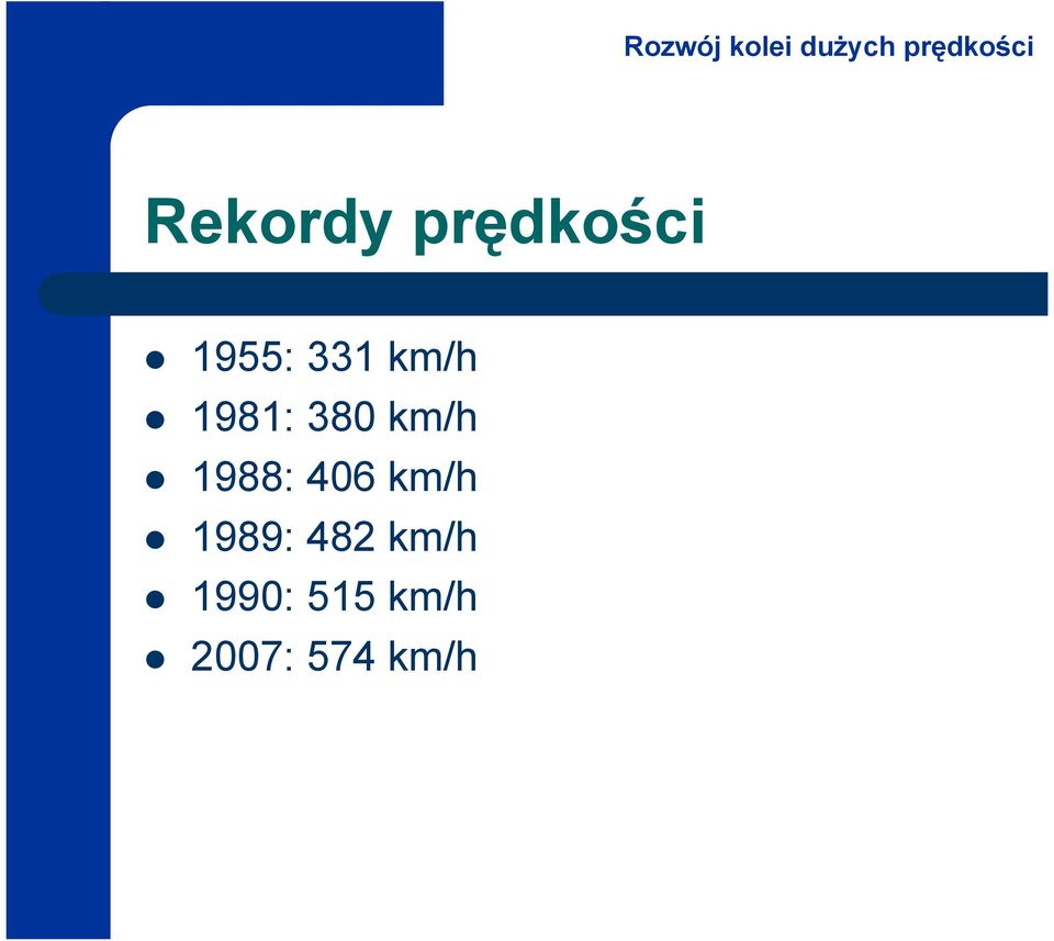 1988: 406 km/h 1989: 482