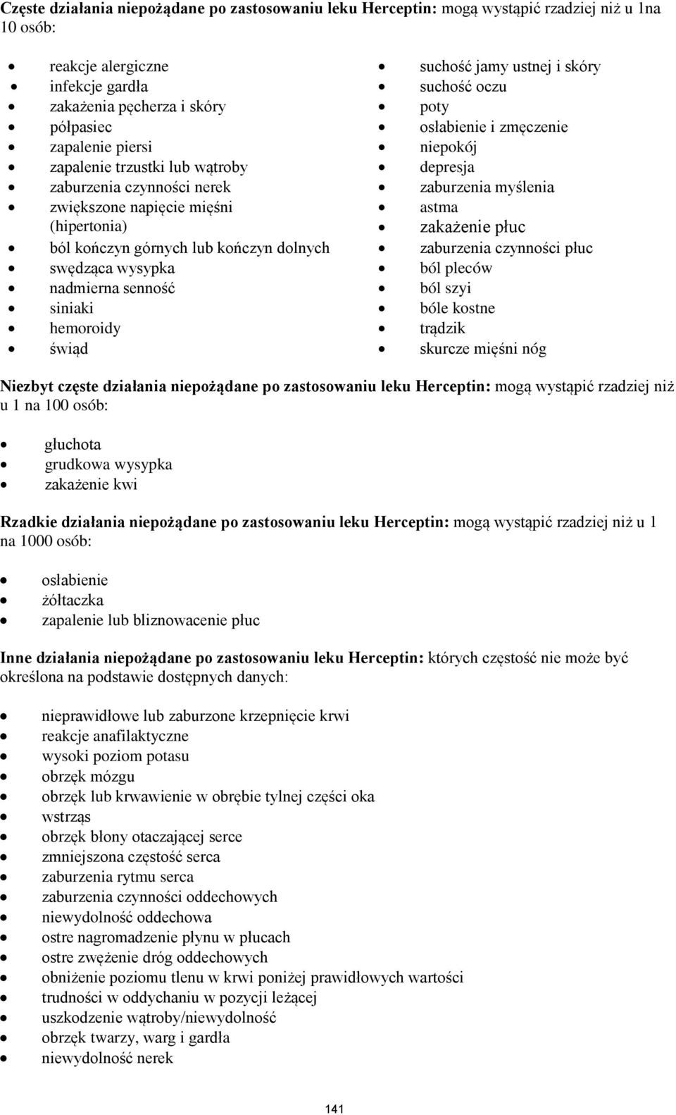 (hipertonia) zakażenie płuc ból kończyn górnych lub kończyn dolnych zaburzenia czynności płuc swędząca wysypka ból pleców nadmierna senność ból szyi siniaki bóle kostne hemoroidy trądzik świąd