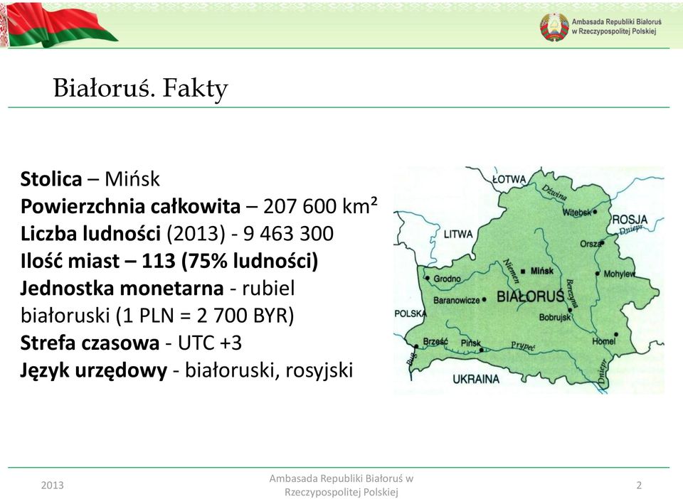 ludności () - 9 463 300 Ilość miast 113 (75% ludności)