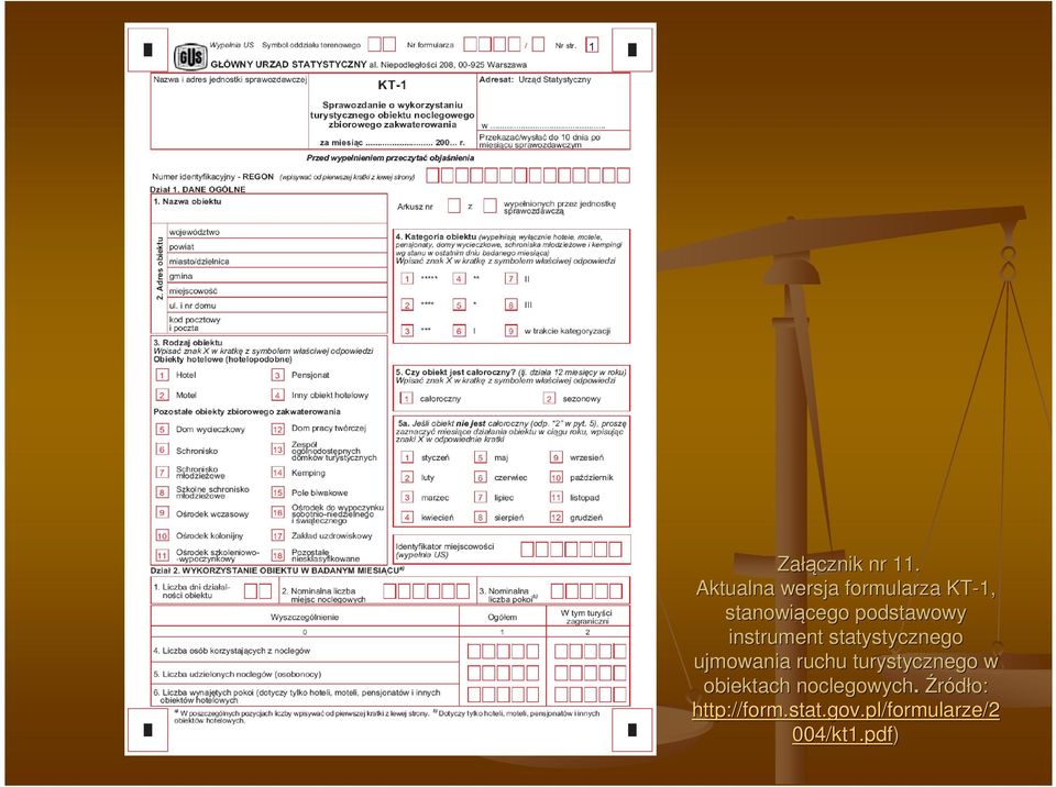 instrument statystycznego ujmowania ruchu turystycznego w