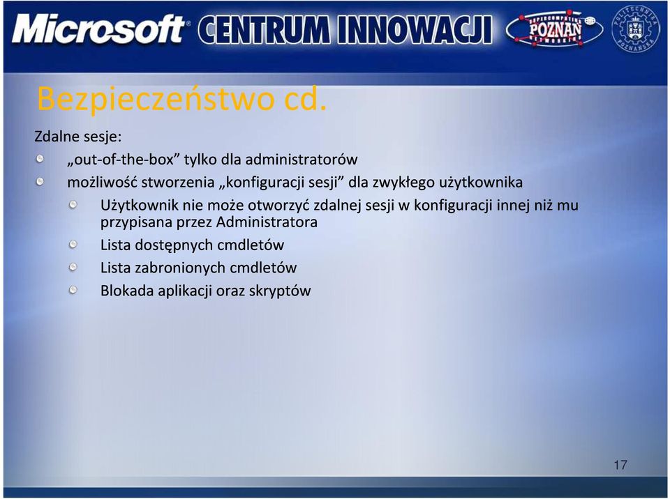stworzenia konfiguracji sesji dla zwykłego użytkownika Użytkownik nie może otworzyć