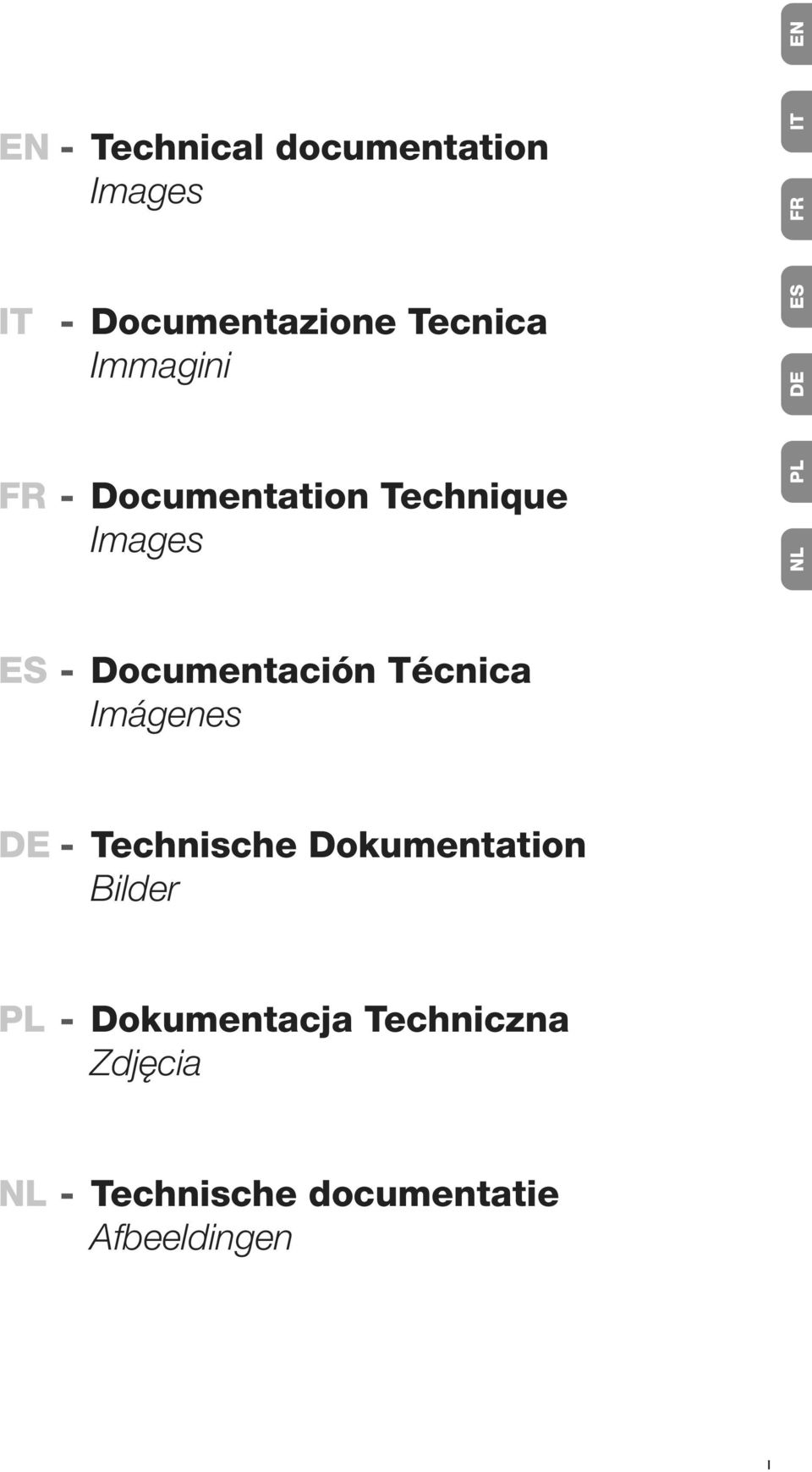 Documentación Técnica Imágenes DE - Technische Dokumentation Bilder -