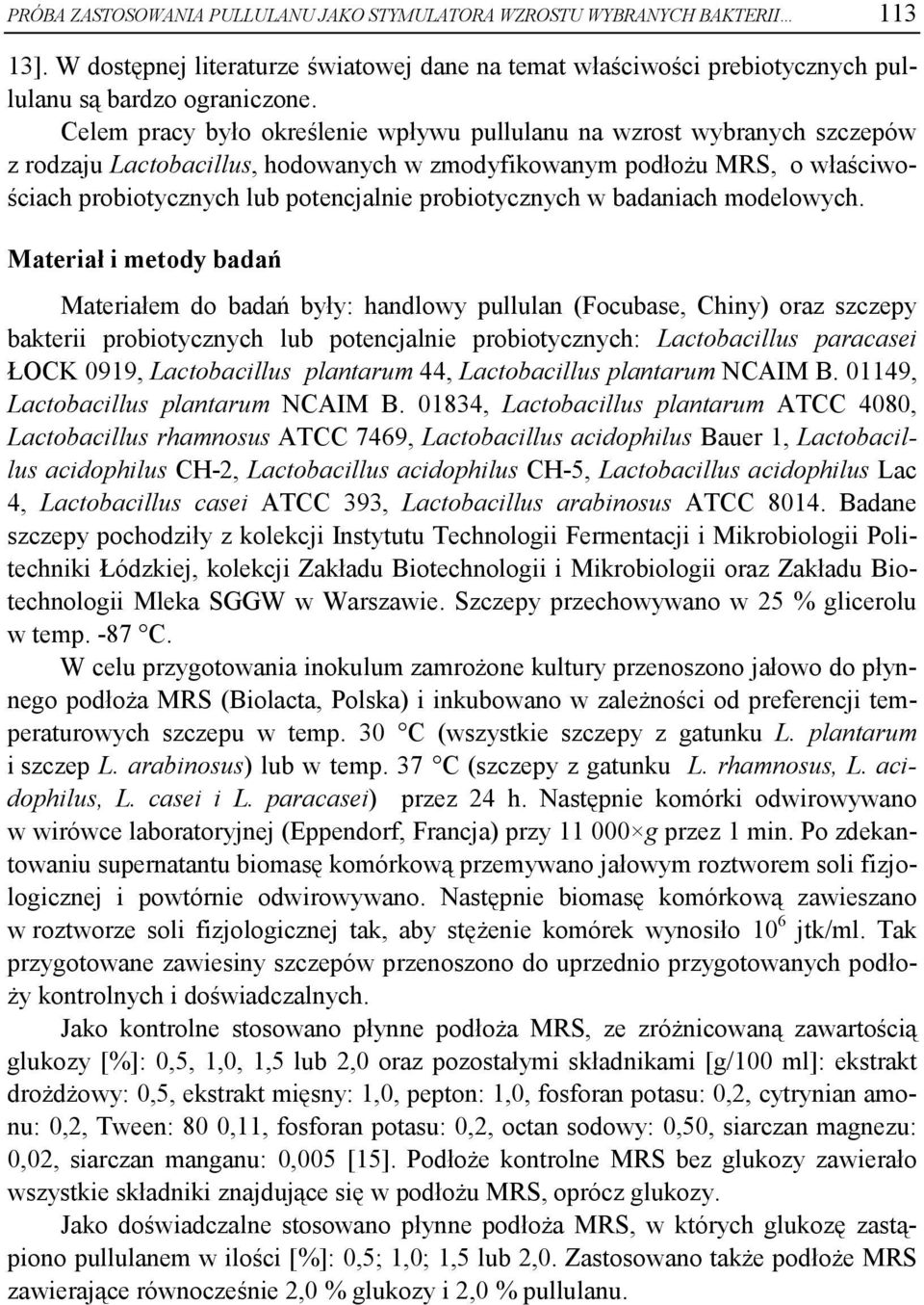 probiotycznych w badaniach modelowych.